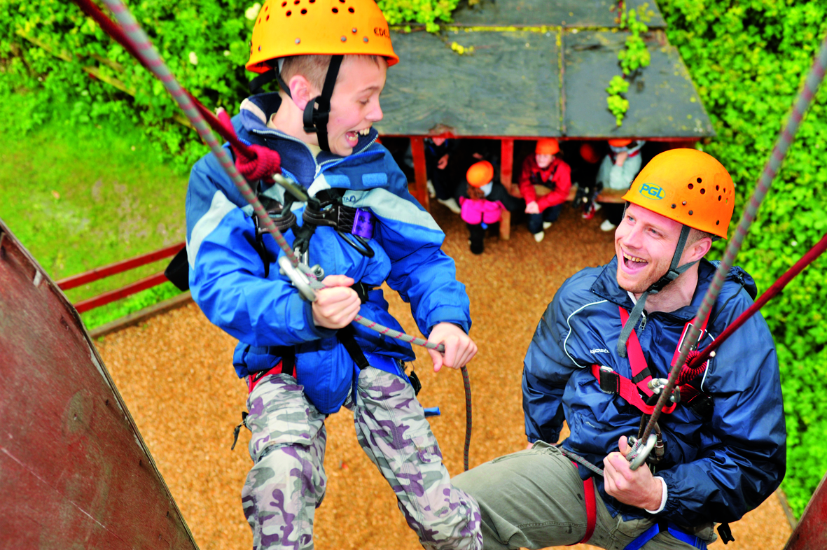 PGL Family abseiling