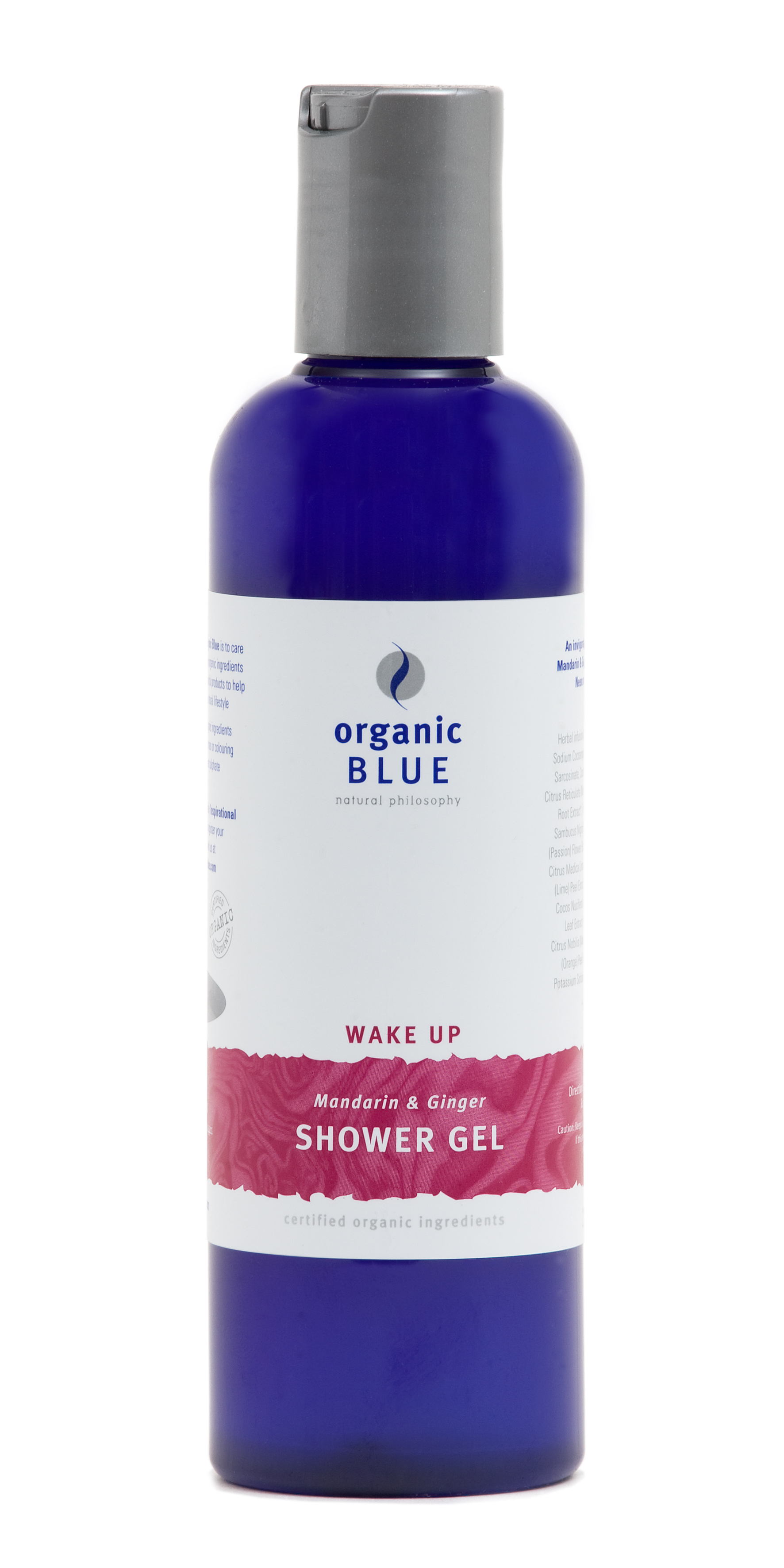 organic blue shower gel