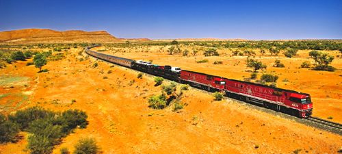 Cross continental train in Australia