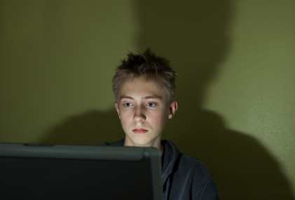 Boy on computer