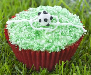 football pitch cupcakes
