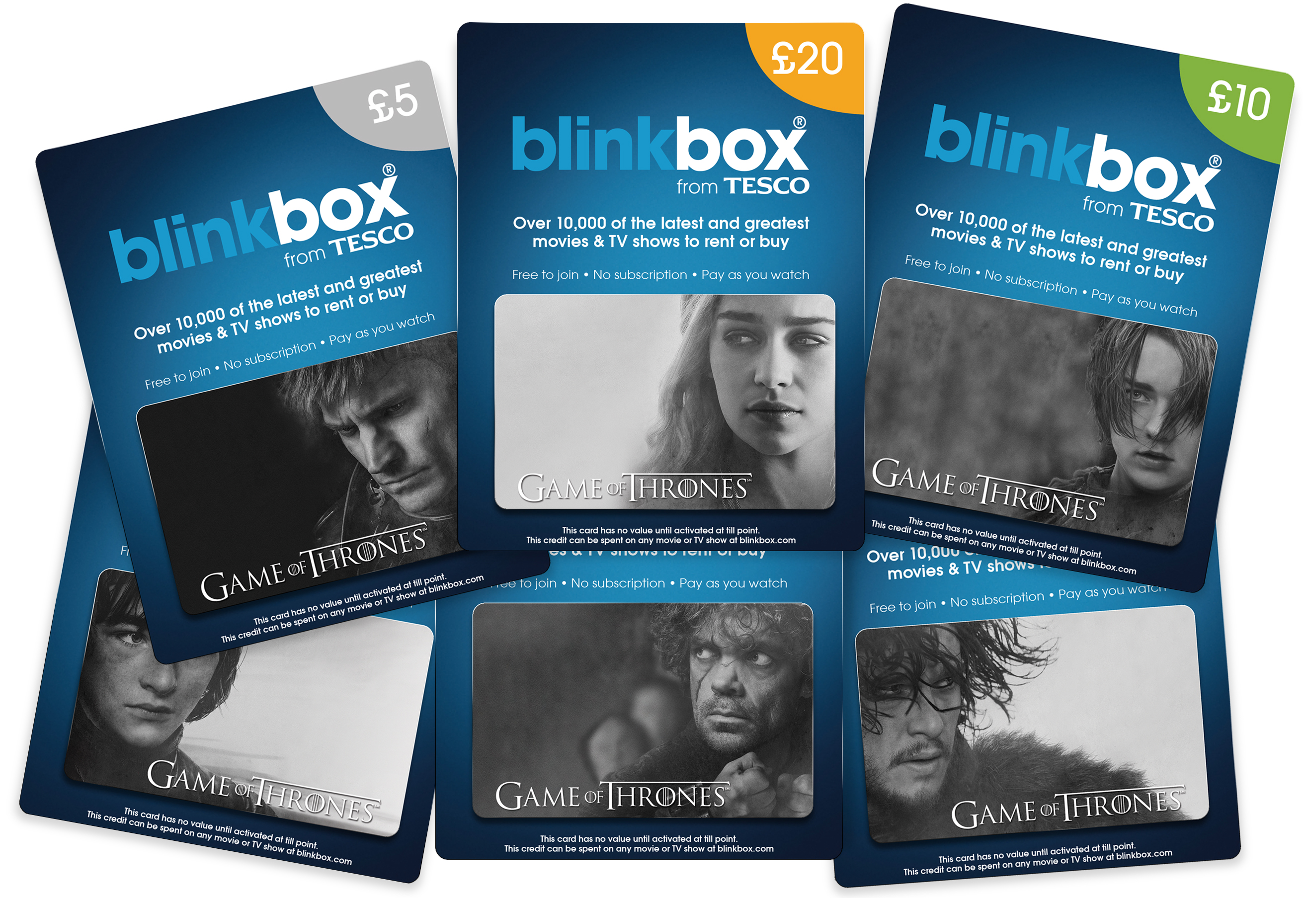 Game of Thrones blinkbox cards