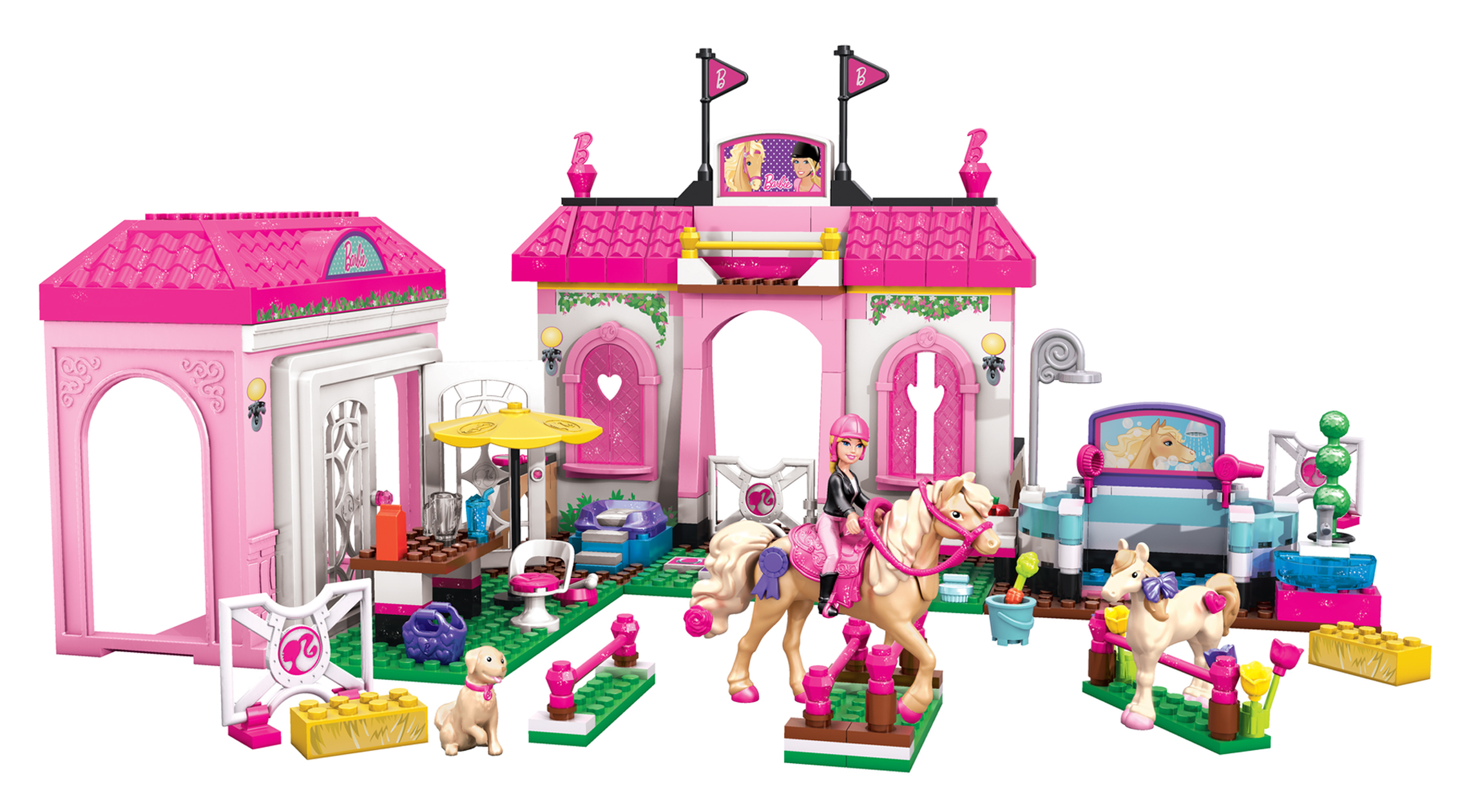 Mega Bloks Barbie Build 'n Play Horse Stable
