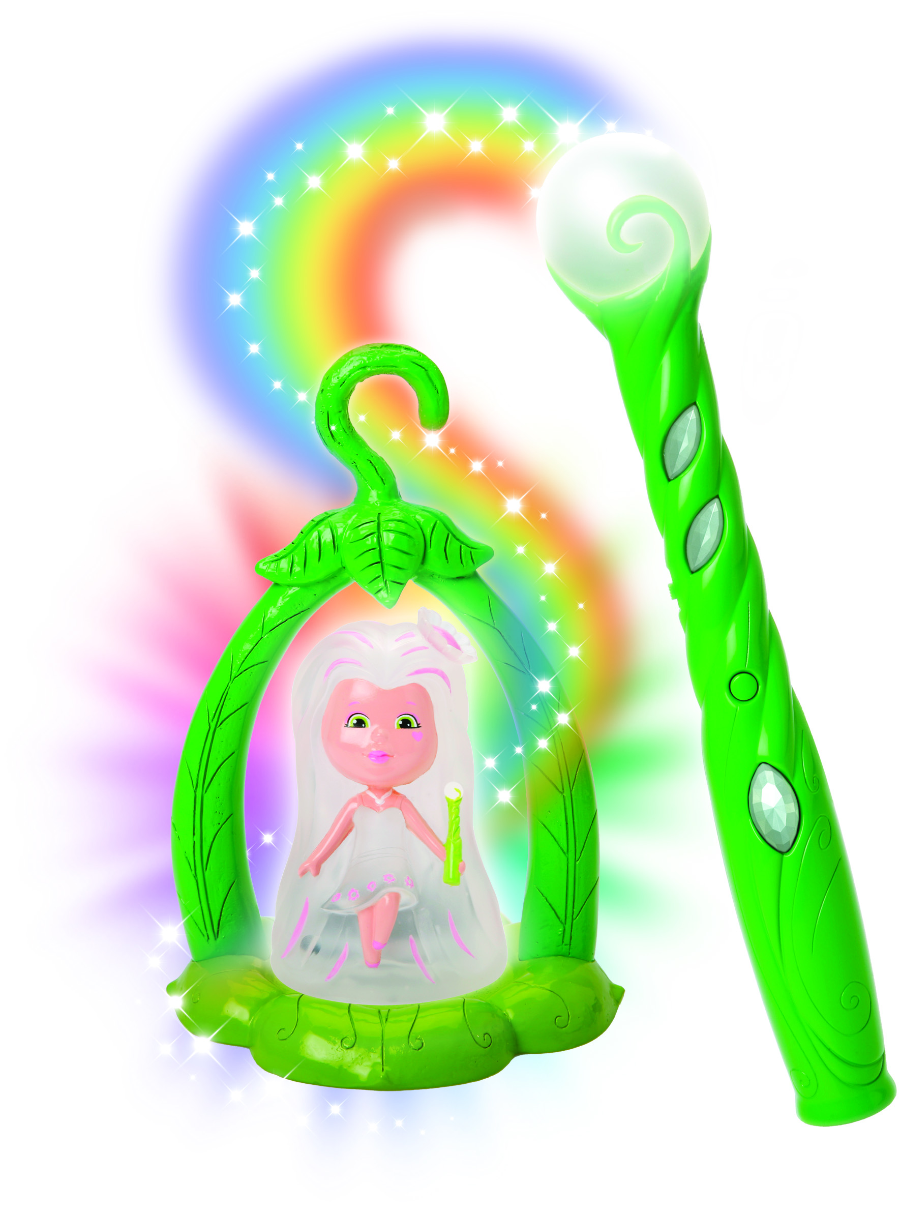 WowWee Lite Sprites Lite Wand & Prisma Fairy Doll Colorful Light Change Color 