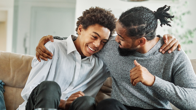ADHD teen and father