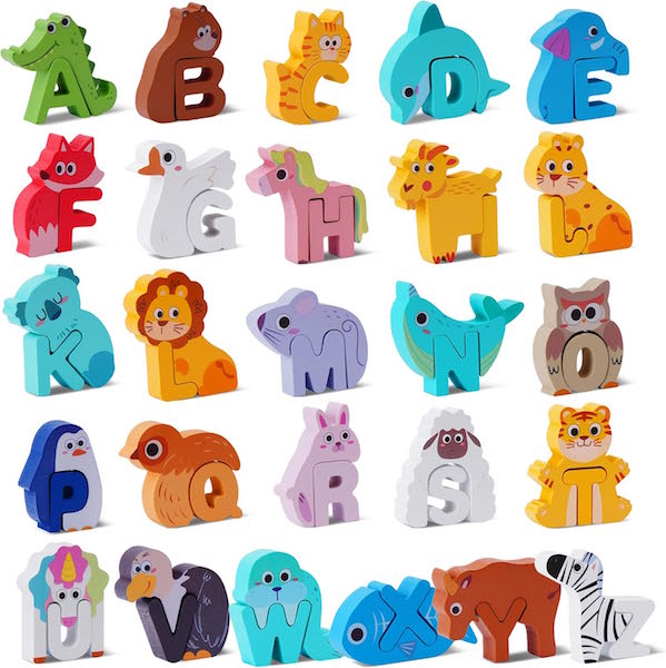  Wooden Toddler Alphabet Puzzle from Melofaver