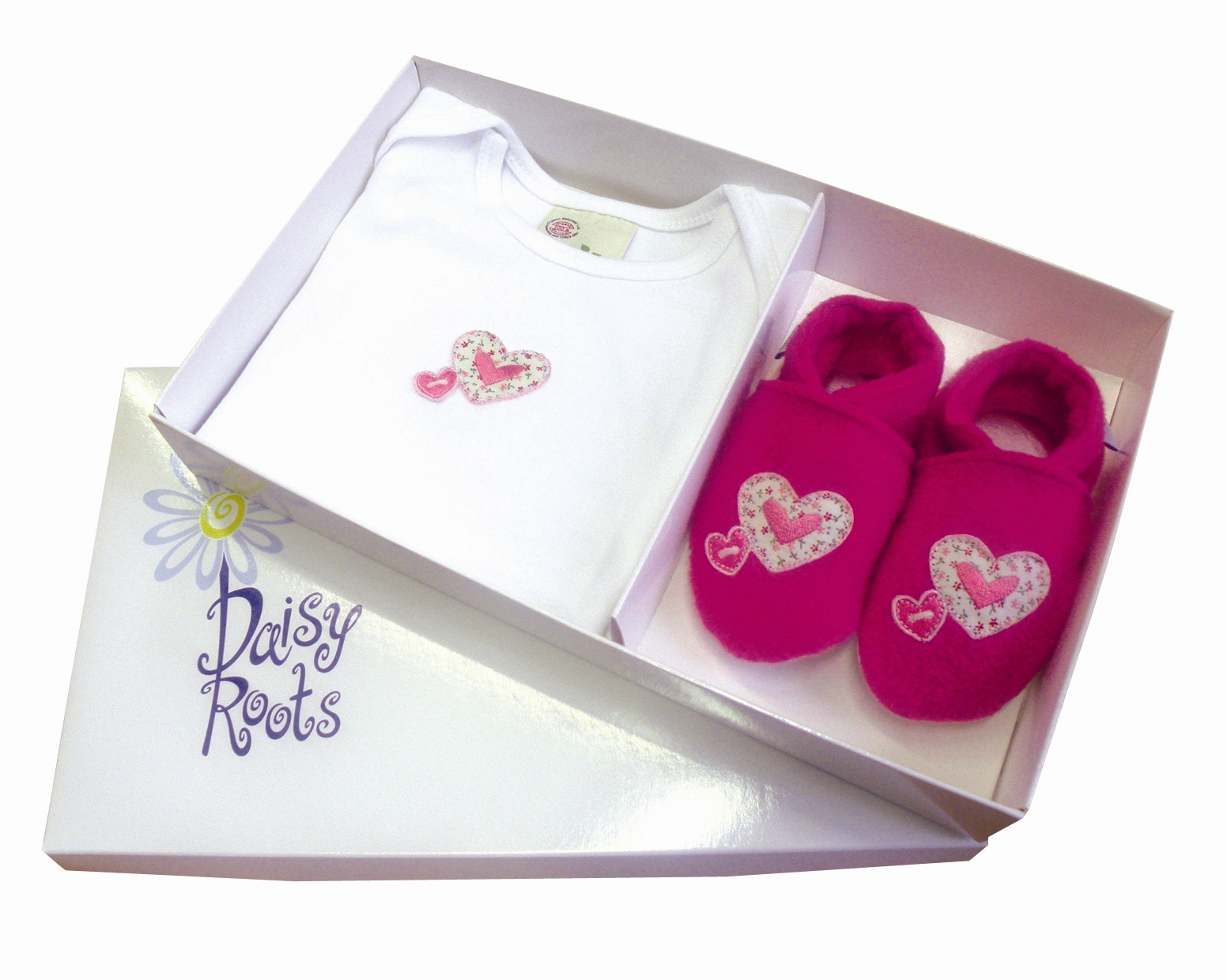 Daisy Roots heart gift set