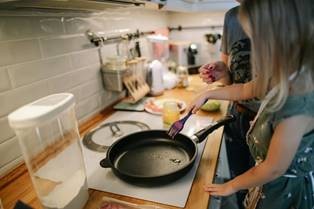 children in kitchen