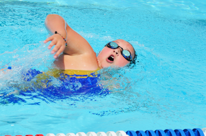 girl swimming