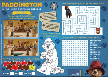 Paddington Activity Sheet