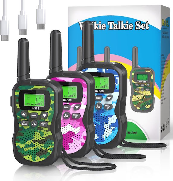 BUKEWIT 3 Pack Walkie Talkies for Kids